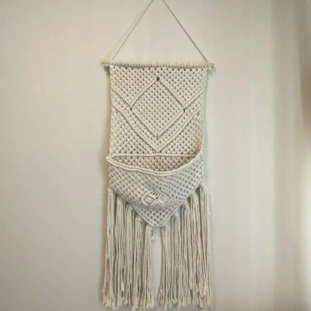 NEW Macrame Wall Hanging Tapestry Home Decor Accent Boho Bohemian House Gift